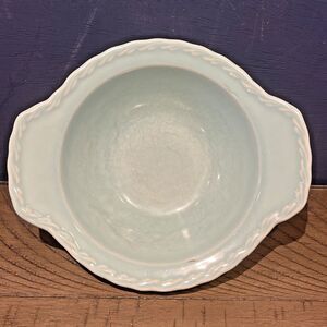 Vernon Kilns Native California Bowl Dish Rimmed BLUE Vintage USA Retro